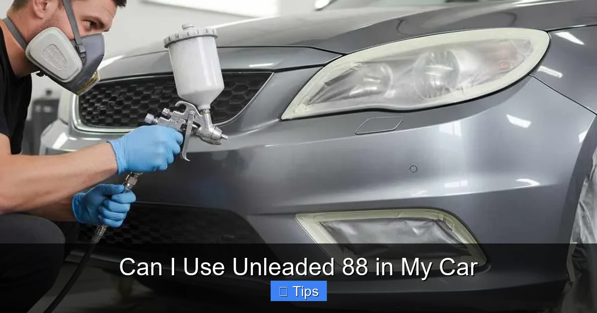 Can I Use Unleaded 88 in My Car