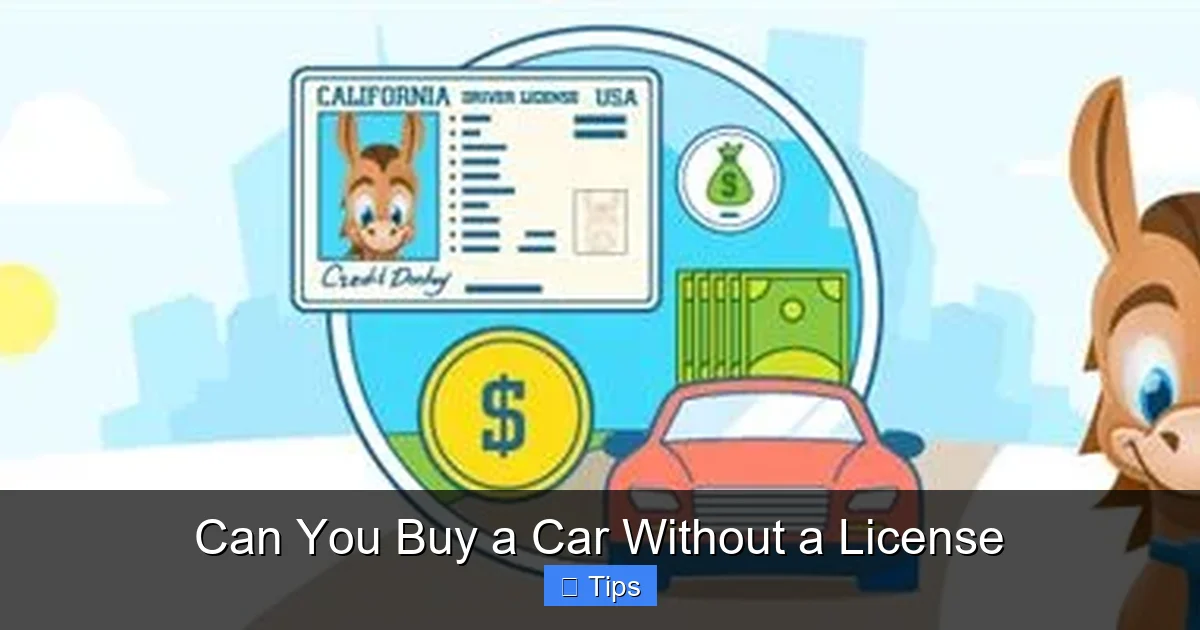 Can You Buy a Car Without a License