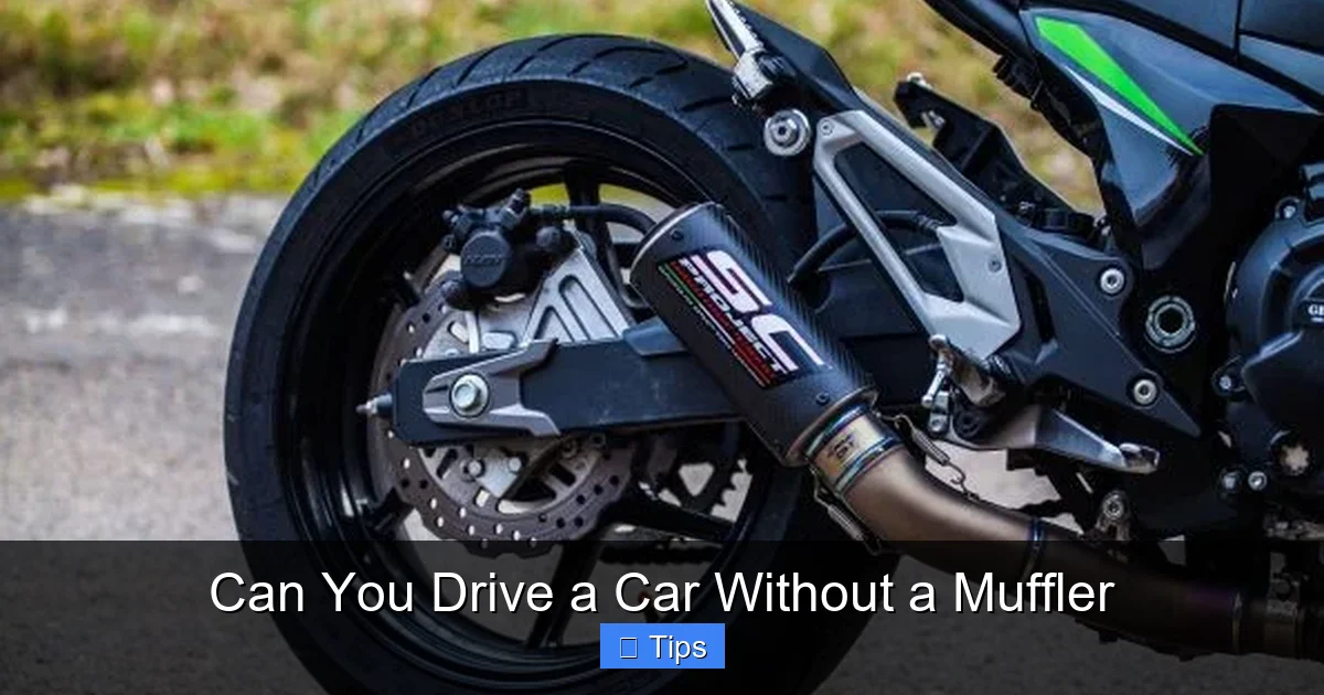 Can You Drive a Car Without a Muffler