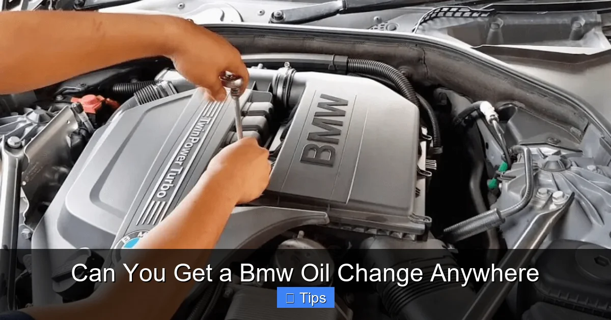 Can You Get a Bmw Oil Change Anywhere