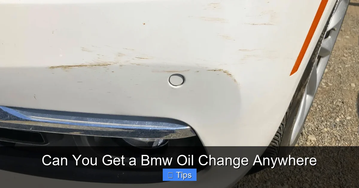 Can You Get a Bmw Oil Change Anywhere
