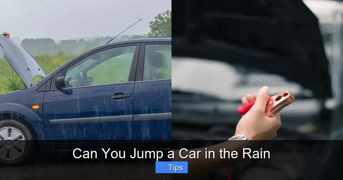 Can You Jump a Car in the Rain
