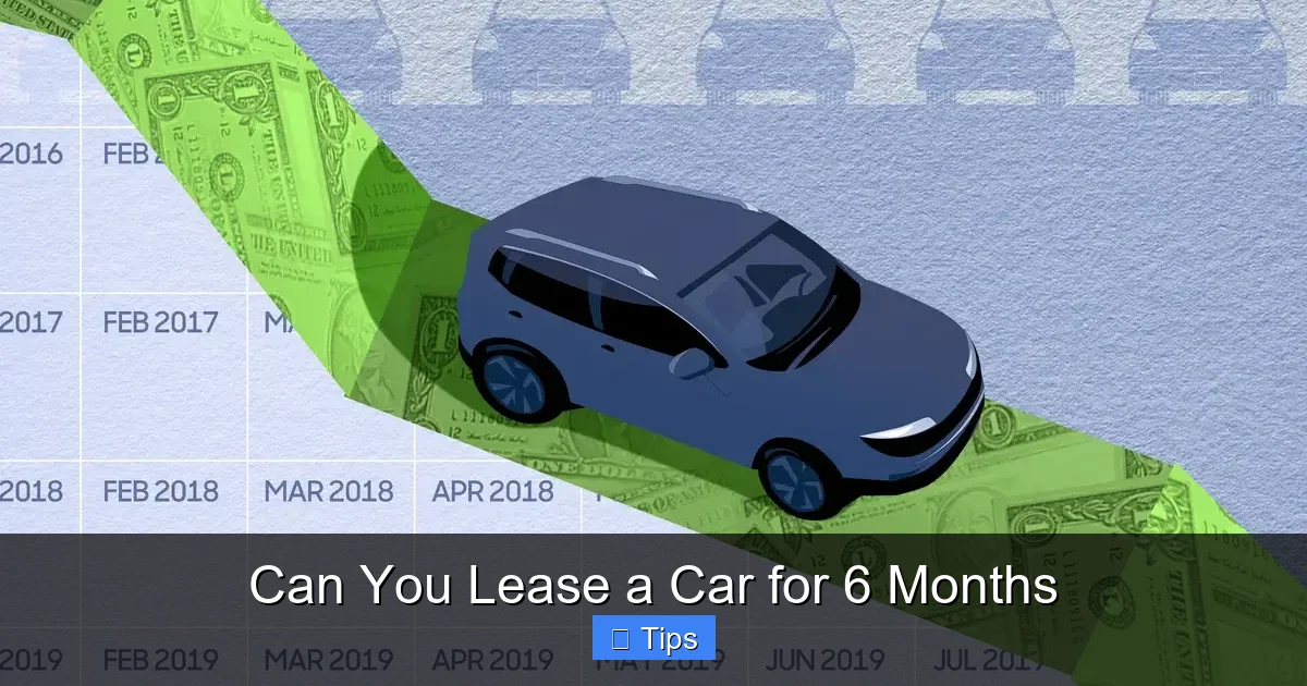 Can You Lease a Car for 6 Months