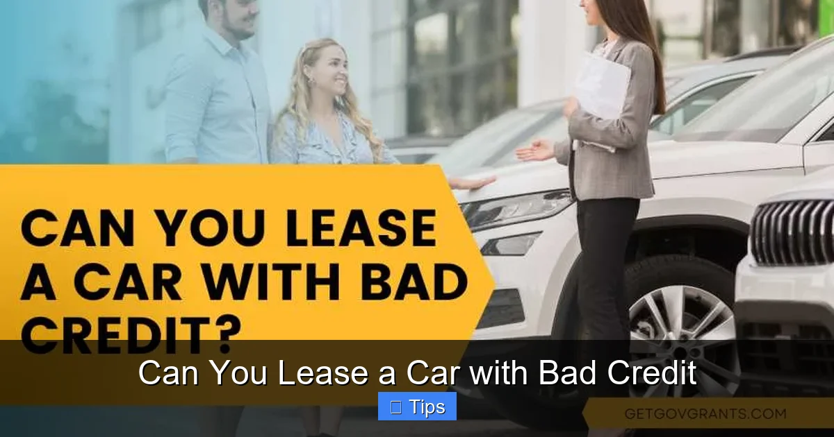 Can You Lease a Car with Bad Credit
