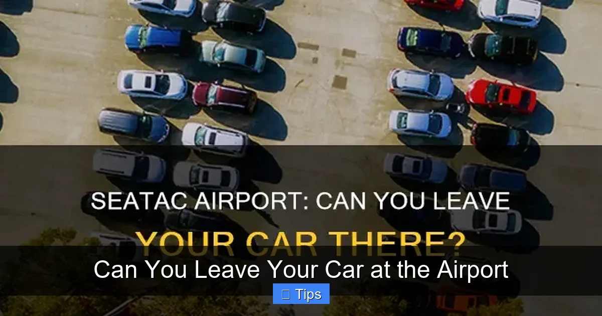 Can You Leave Your Car at the Airport