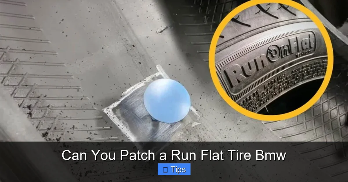 Can You Patch a Run Flat Tire Bmw