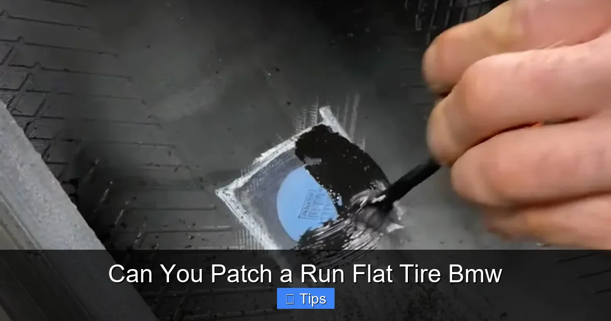 Can You Patch a Run Flat Tire Bmw