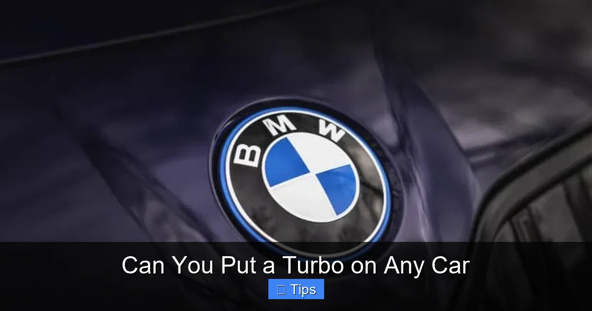 Can You Put a Turbo on Any Car