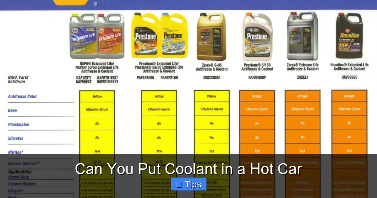 Can You Put Coolant in a Hot Car