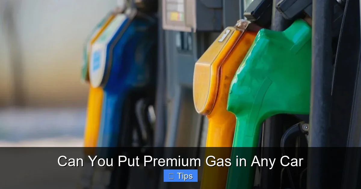 Can You Put Premium Gas in Any Car