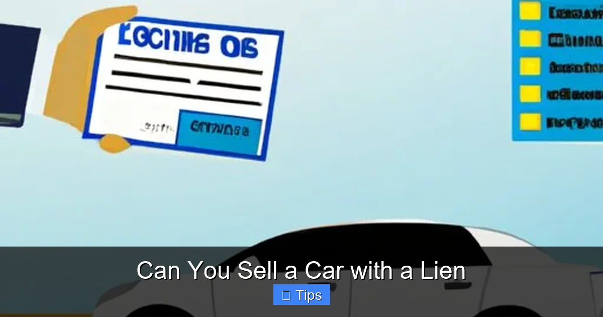 Can You Sell a Car with a Lien