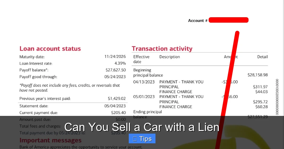 Can You Sell a Car with a Lien
