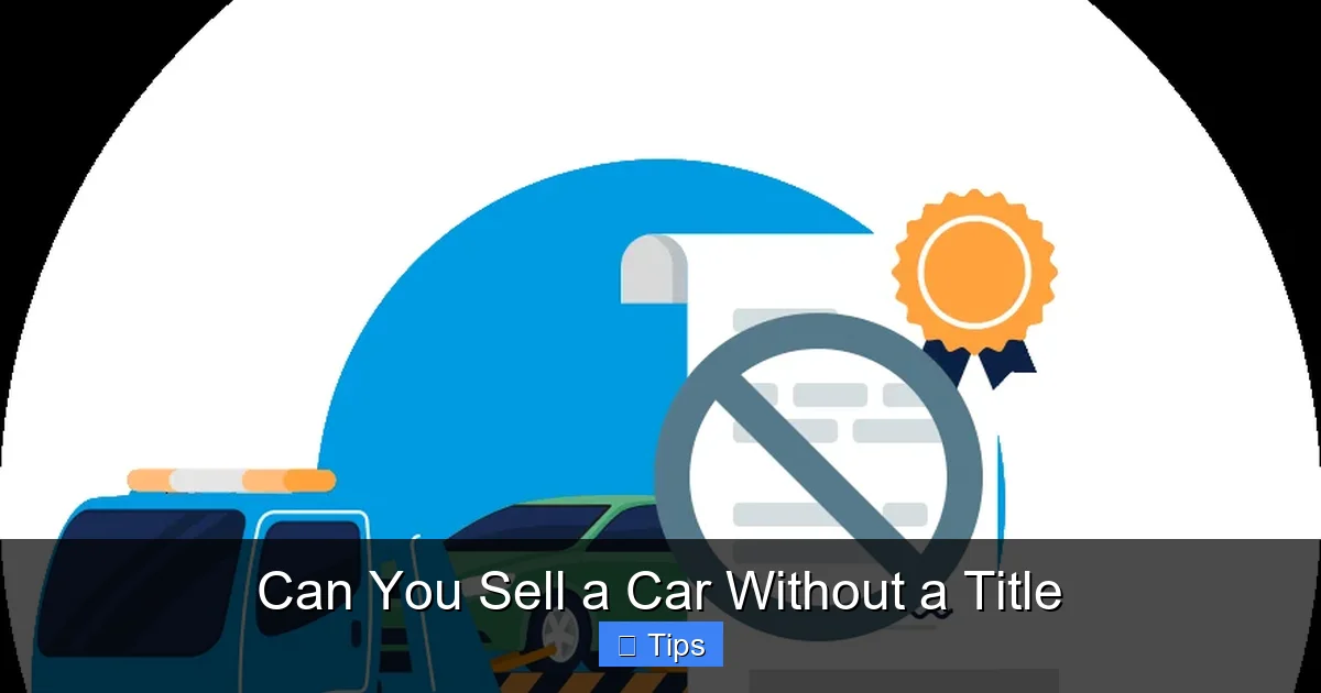 Can You Sell a Car Without a Title