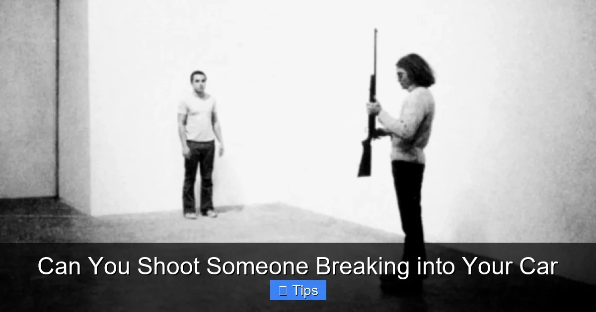 Can You Shoot Someone Breaking into Your Car