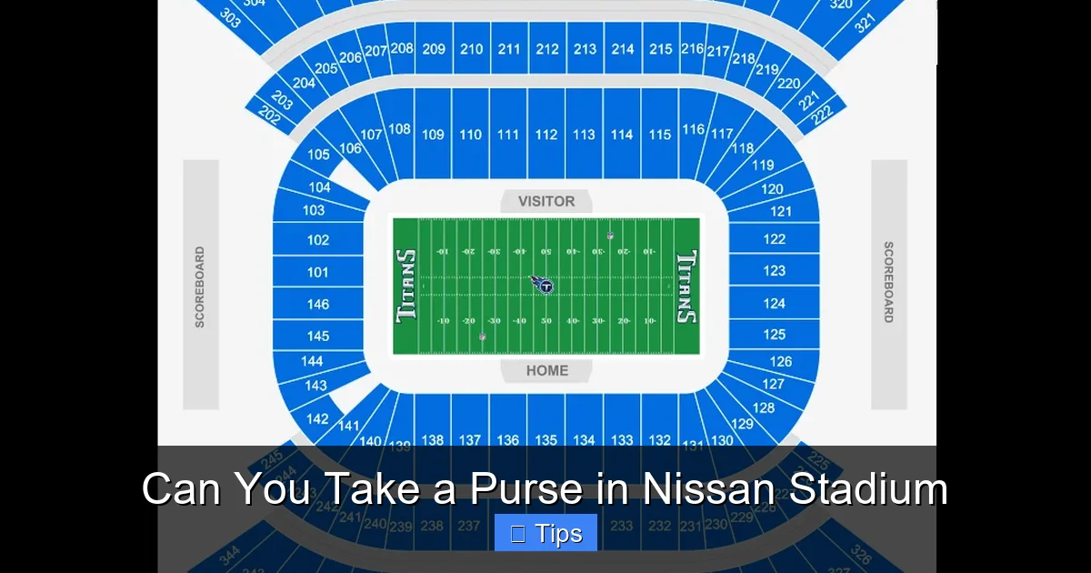 Can You Take a Purse in Nissan Stadium