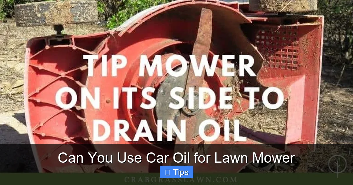 Can You Use Car Oil for Lawn Mower
