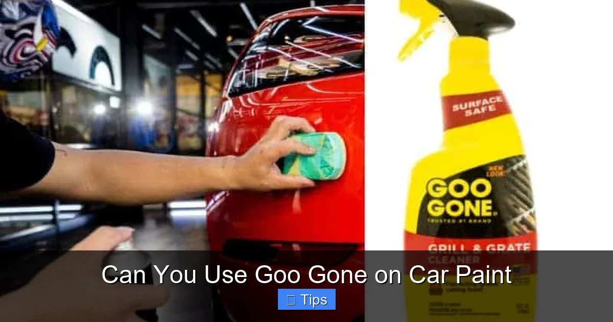 Can You Use Goo Gone on Car Paint