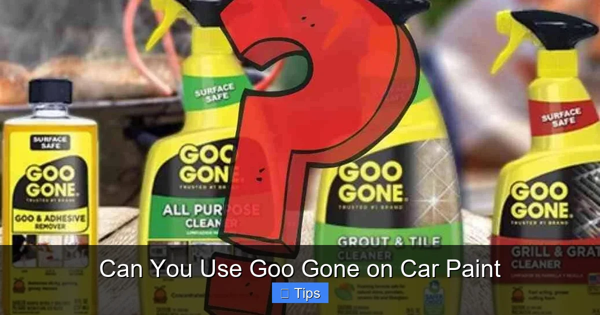 Can You Use Goo Gone on Car Paint