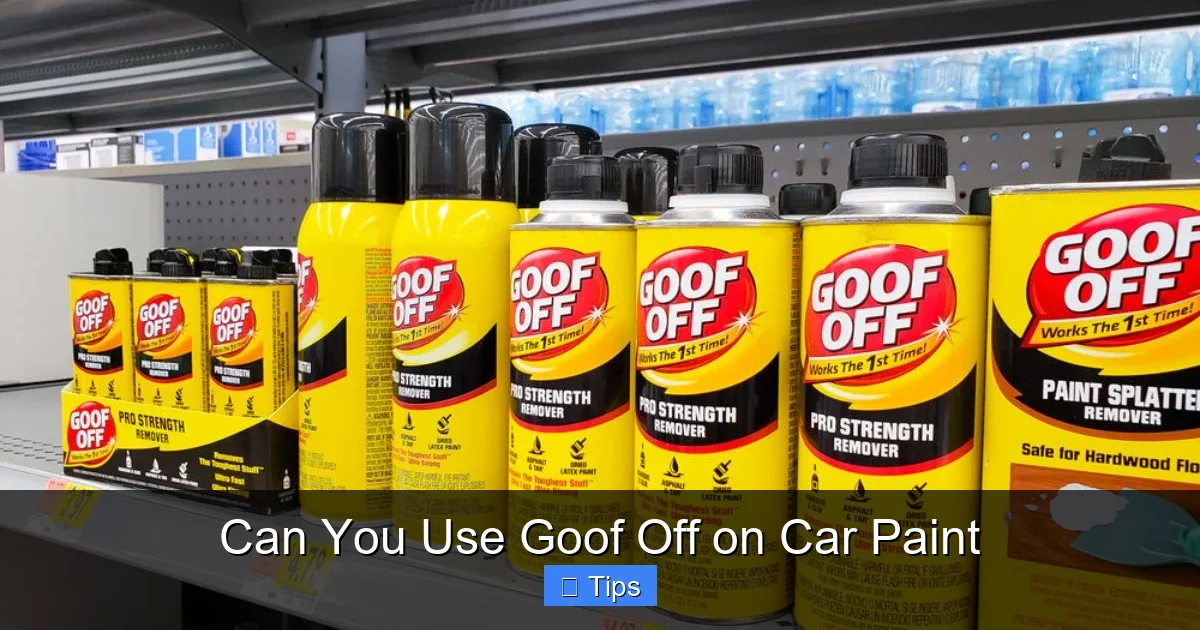 Can You Use Goof Off on Car Paint