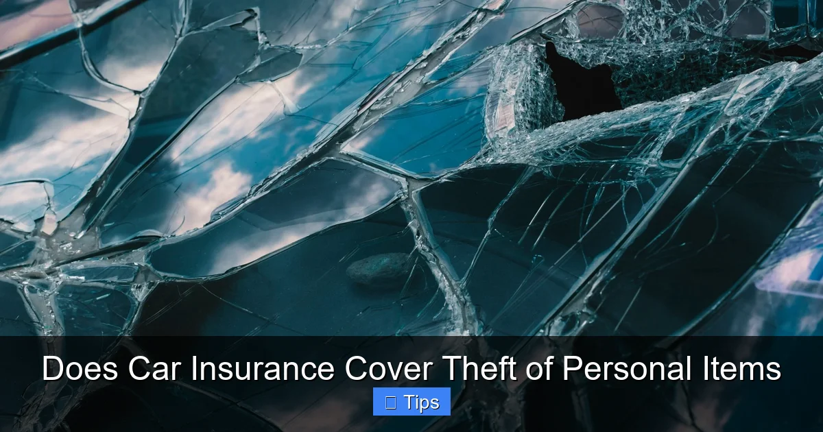 Does Car Insurance Cover Theft of Personal Items