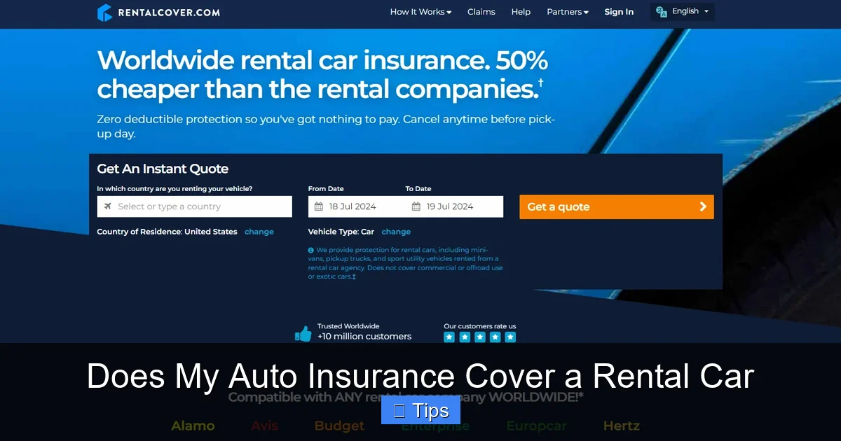 Does My Auto Insurance Cover a Rental Car