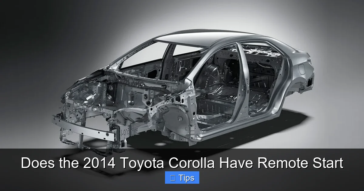 Does the 2014 Toyota Corolla Have Remote Start