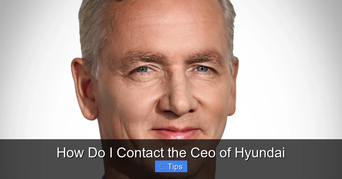 How Do I Contact the Ceo of Hyundai