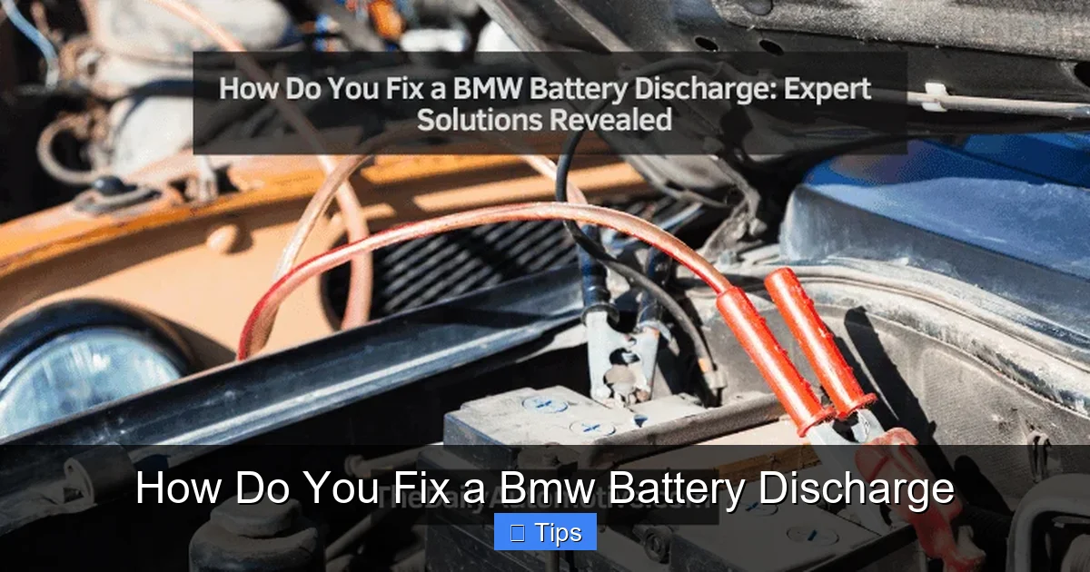 How Do You Fix a Bmw Battery Discharge
