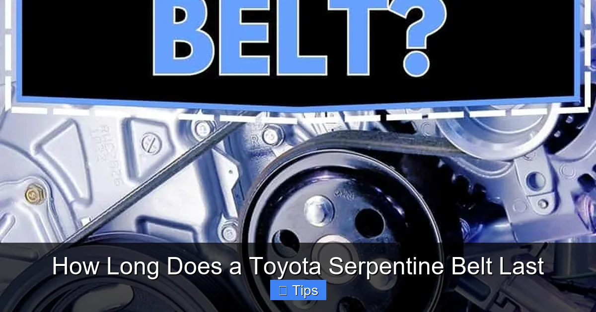 How Long Does a Toyota Serpentine Belt Last