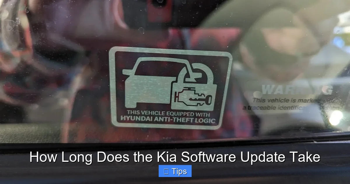 How Long Does the Kia Software Update Take