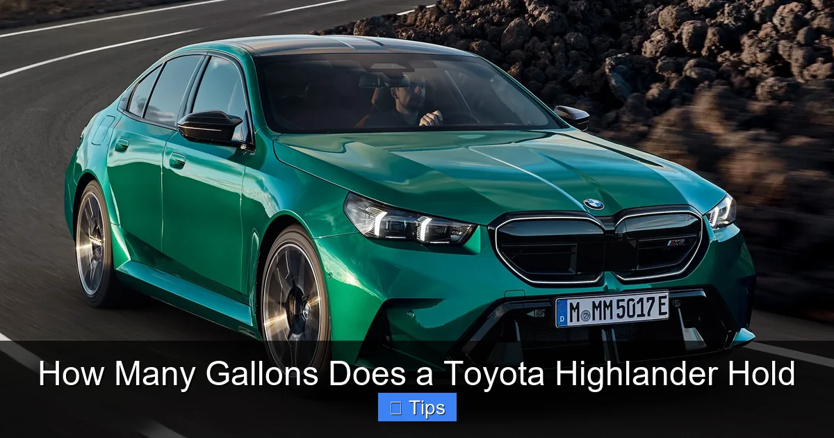 How Many Gallons Does a Toyota Highlander Hold