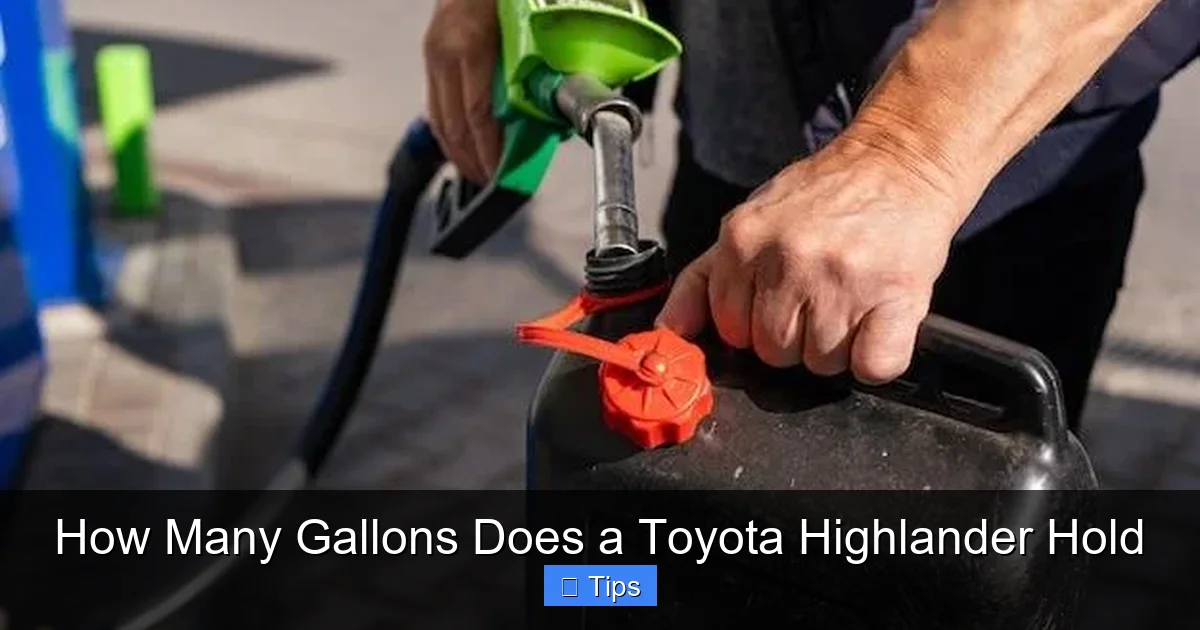How Many Gallons Does a Toyota Highlander Hold