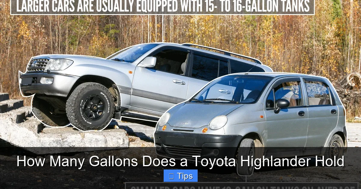 How Many Gallons Does a Toyota Highlander Hold