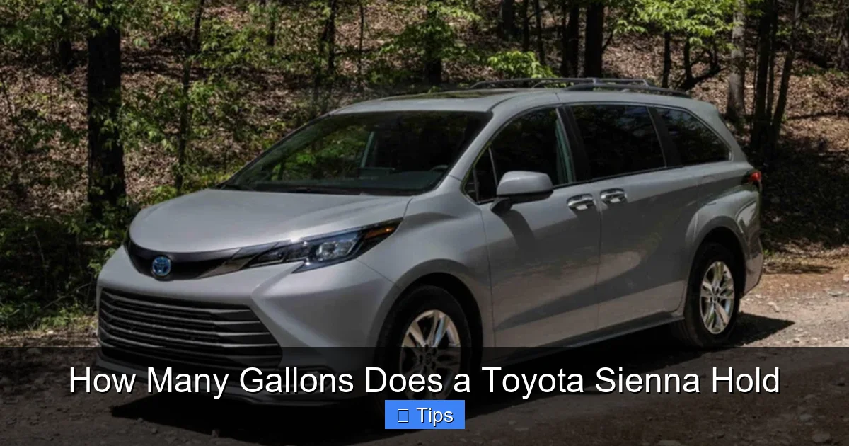 How Many Gallons Does a Toyota Sienna Hold