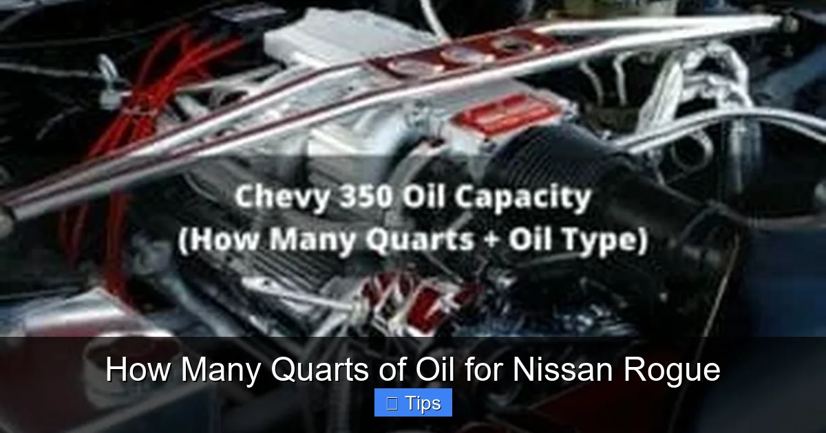 How Many Quarts of Oil for Nissan Rogue