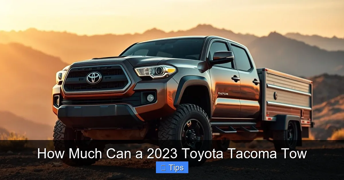 How Much Can a 2023 Toyota Tacoma Tow