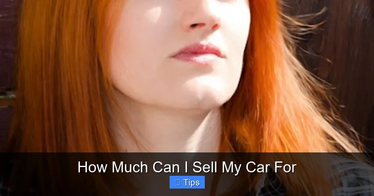 How Much Can I Sell My Car For