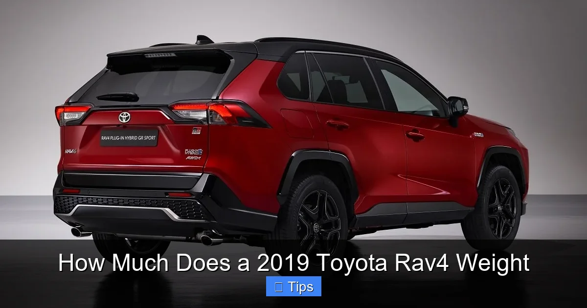 How Much Does a 2019 Toyota Rav4 Weight