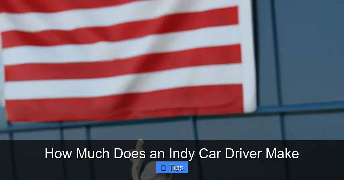 How Much Does an Indy Car Driver Make