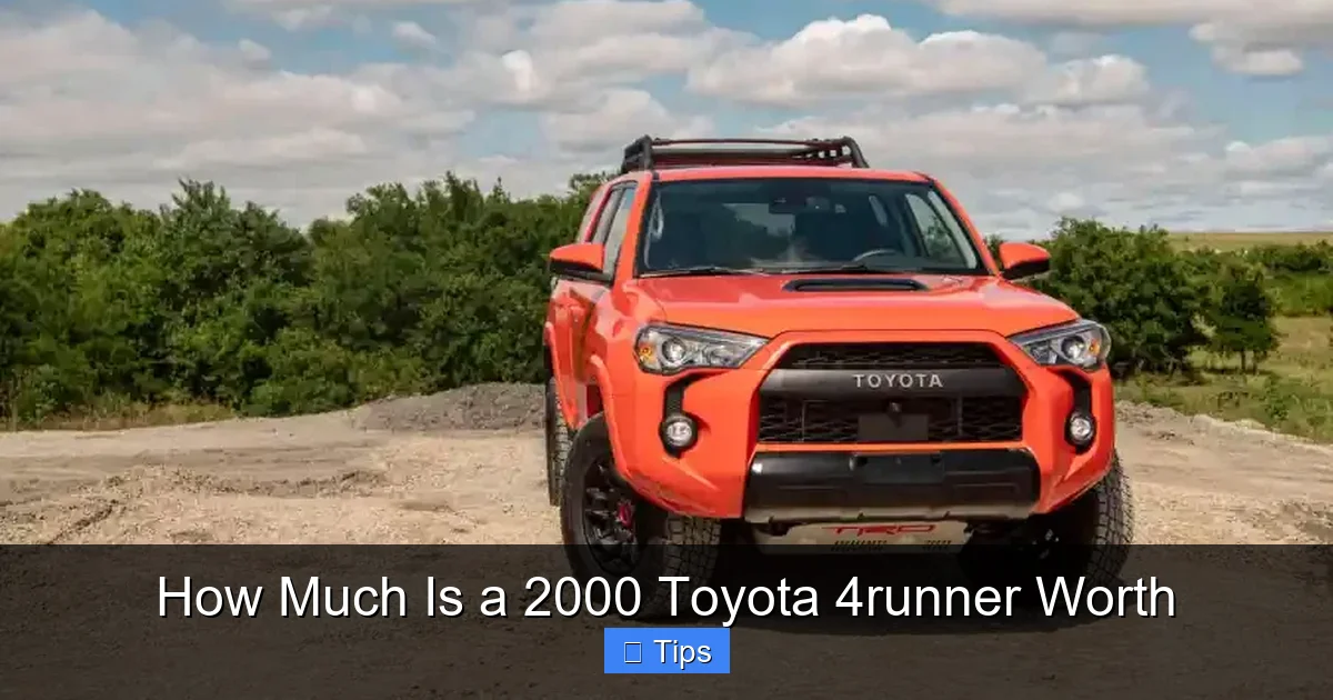 How Much Is a 2000 Toyota 4runner Worth