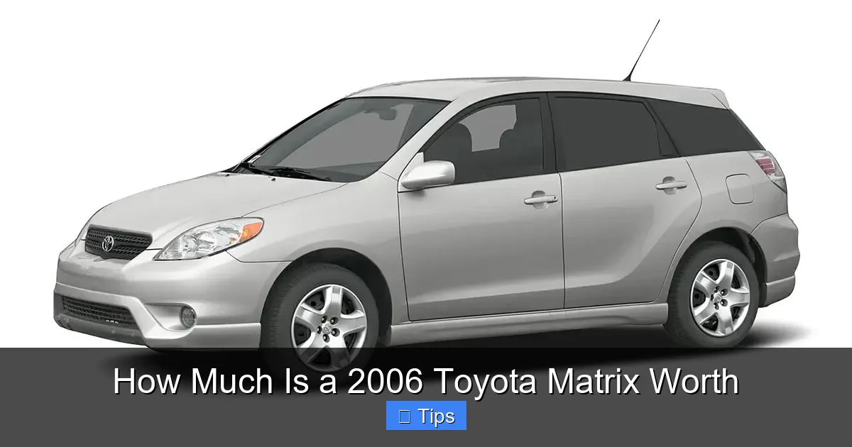 How Much Is a 2006 Toyota Matrix Worth