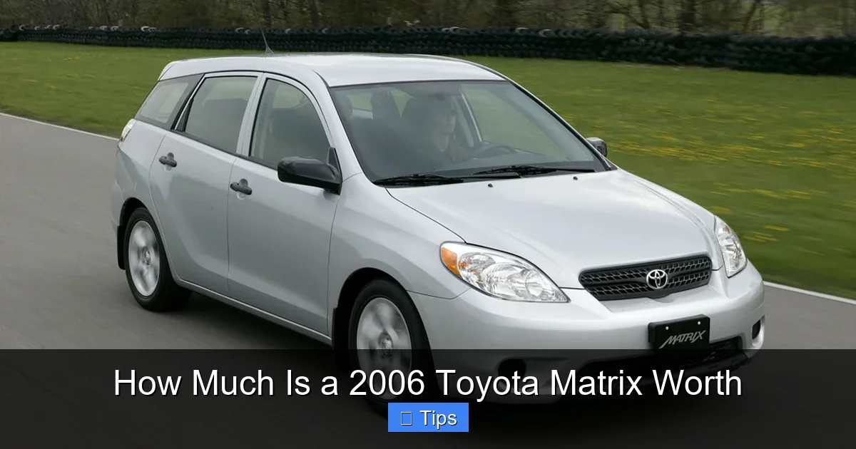 How Much Is a 2006 Toyota Matrix Worth