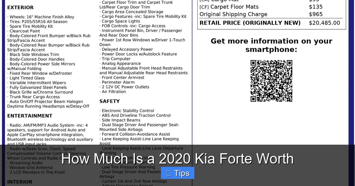 How Much Is a 2020 Kia Forte Worth