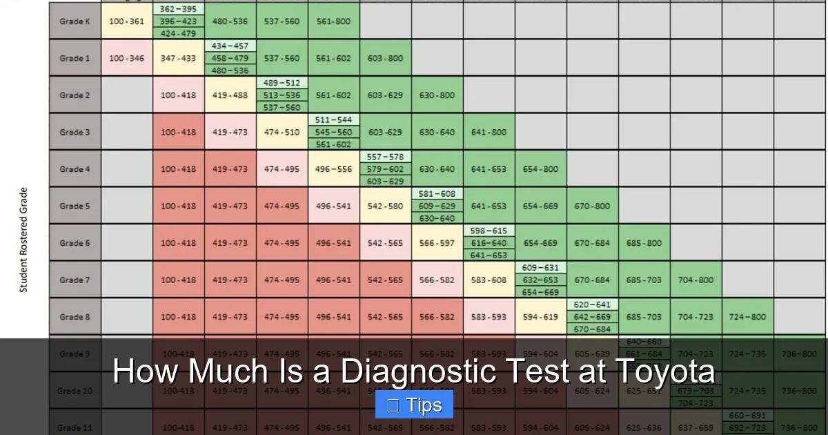 How Much Is a Diagnostic Test at Toyota
