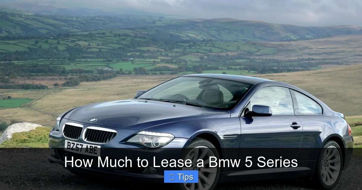 How Much to Lease a Bmw 5 Series