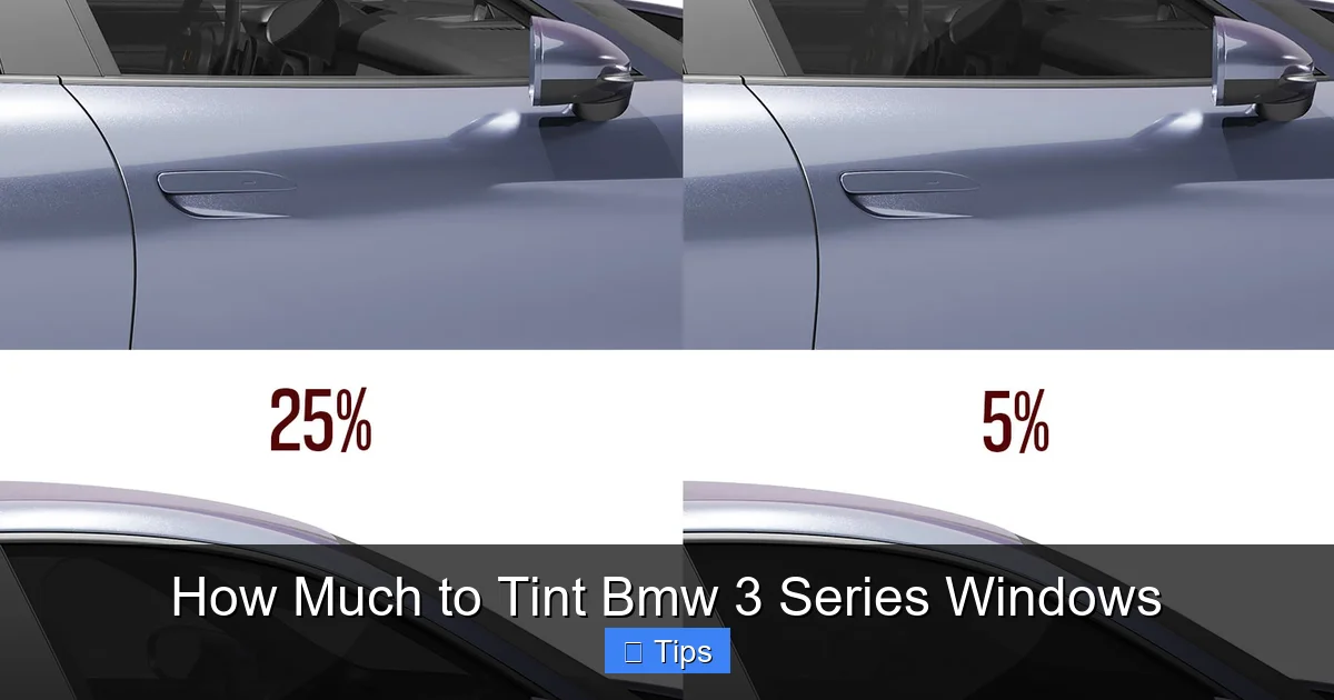 How Much to Tint Bmw 3 Series Windows