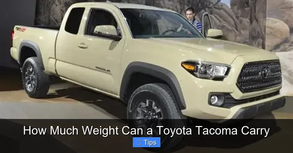 How Much Weight Can a Toyota Tacoma Carry