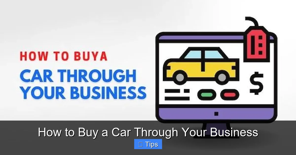 How to Buy a Car Through Your Business