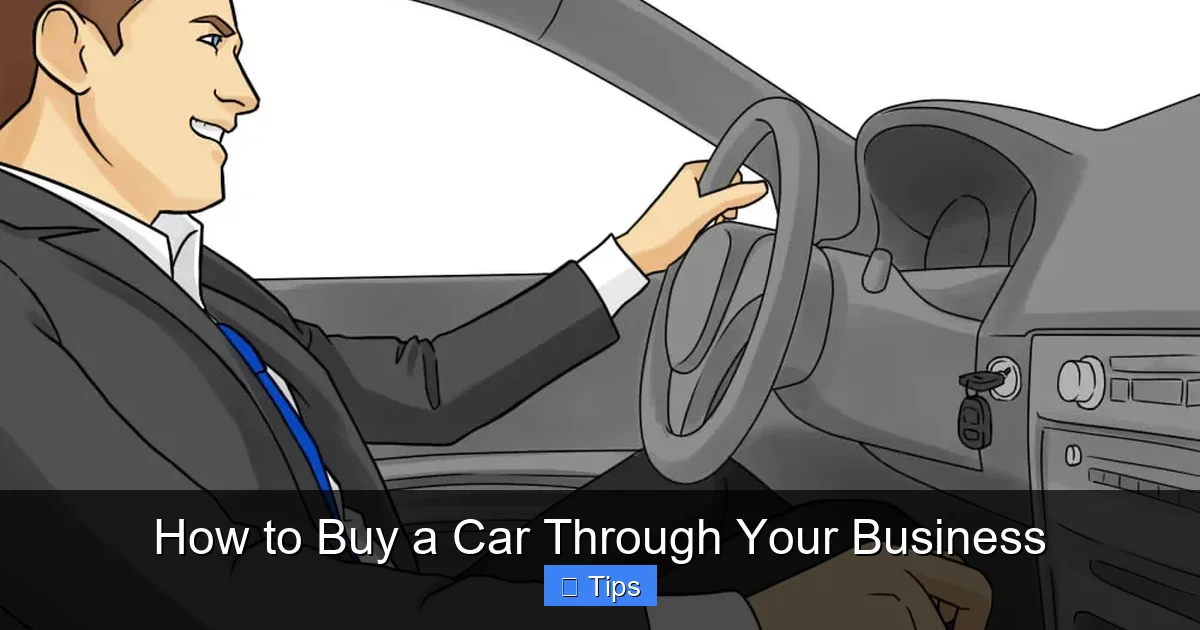 How to Buy a Car Through Your Business