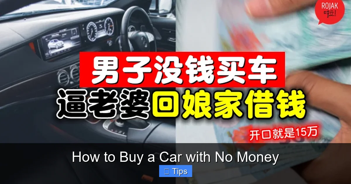 How to Buy a Car with No Money
